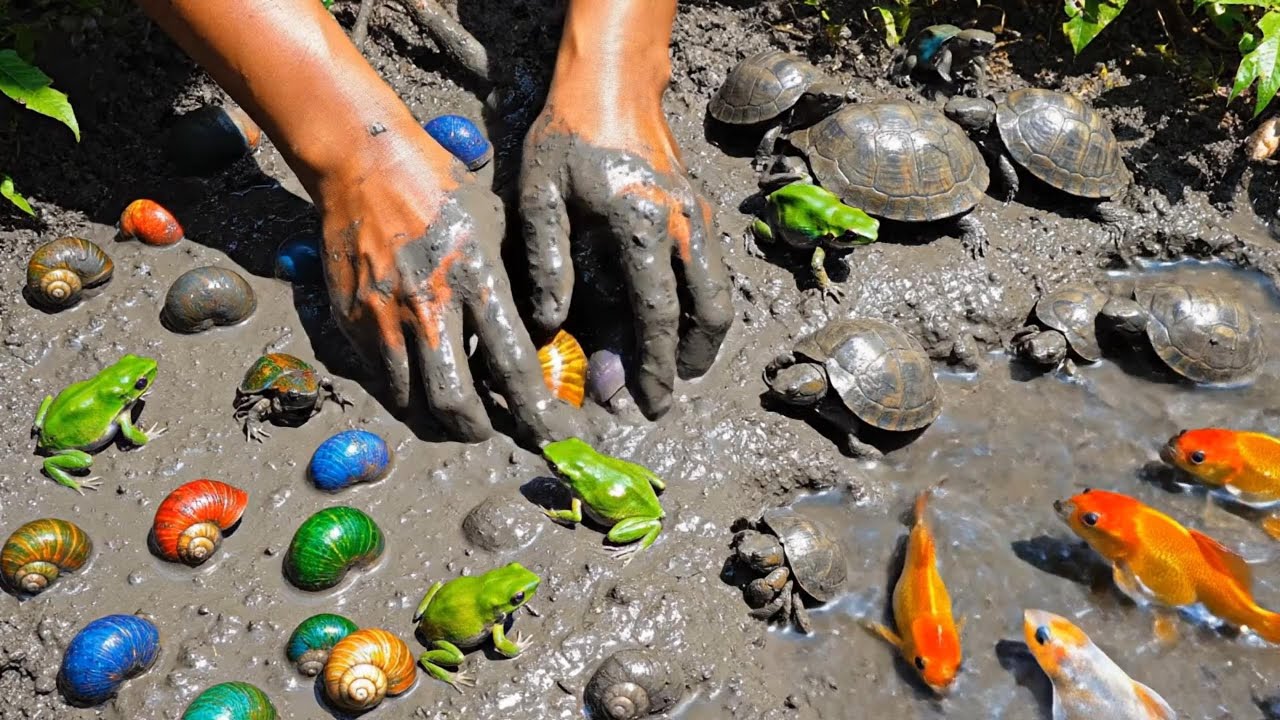 Mud Fishing Surprise — We Found So Many Colorful Species!