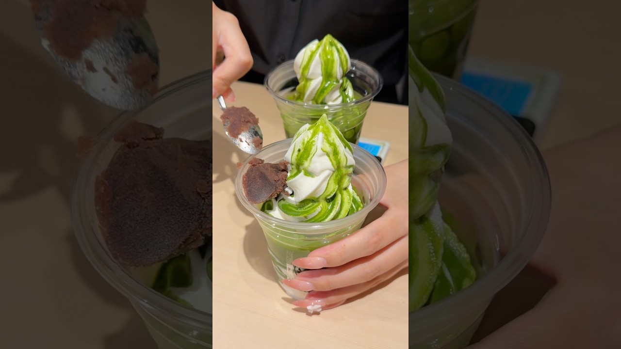 京都名物！抹茶ソフトクリーム🍵 #japanesefood