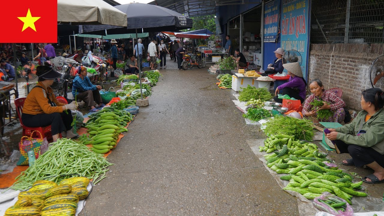 Исследуем рынок Ван | Очаровательный традиционный деревенский рынок во Вьетнаме