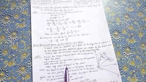 Equation of Plane in Normal Form