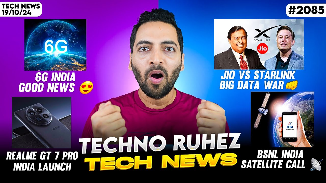 6G India Good News😍,Starlink Vs Jio👊,BSNL Satellite,realme GT 7Pro India,Vi 5G India,