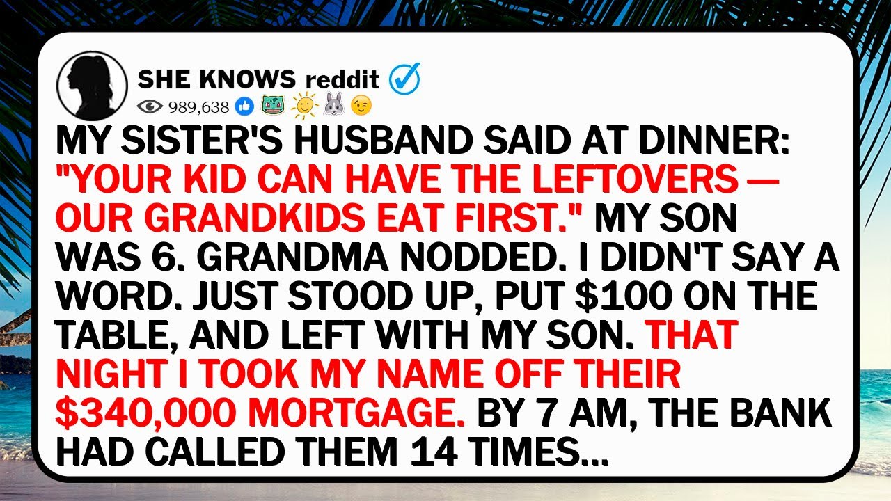 My Sister's Husband Said At Dinner: 