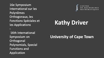 Kathy Driver: Zeros of Jacobi Polynomials