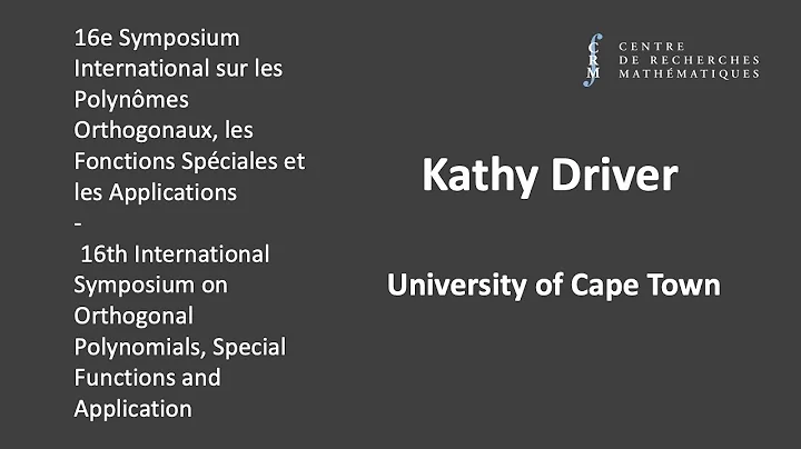 Kathy Driver: Zeros of Jacobi Polynomials