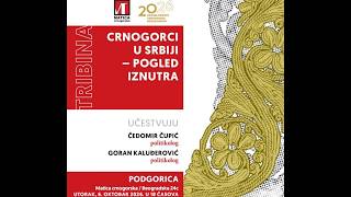 Tribina „Crnogorci u Srbiji – Pogled iznutra“