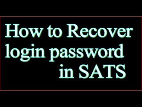STS! How to  Recovery Login Password in Sats Karnataka