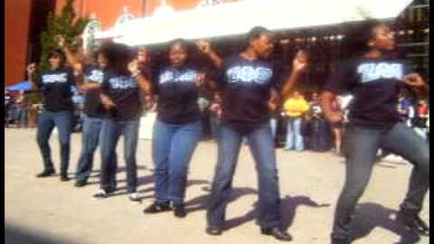 Zeta Phi Beta Sorority, Inc. Lambda Mu. Stepping/Strolling - Yard Show Fall 2009 pt 2/2