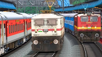 LHB RAJDHANI HUMSAFAR OVERTAKE UTKRISHT | BUMPY RAILROAD | Train Simulator | Railwork | NTG GAMING