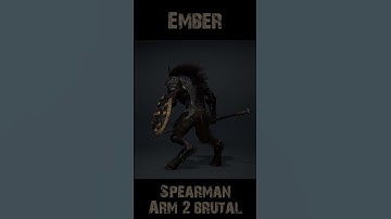 Ember Spearman Arm2 Brutal 360 #character #rogerkint #3d #animation #gaming #unity #unreal #ember
