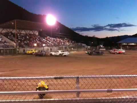 2009 Demolition Derby at the Teton County Fair in Jackson Hole, Wyoming.