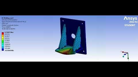 Verification of Weld Joints: Static Structural Analysis [Case 2: Directional Deformation] // ANSYS