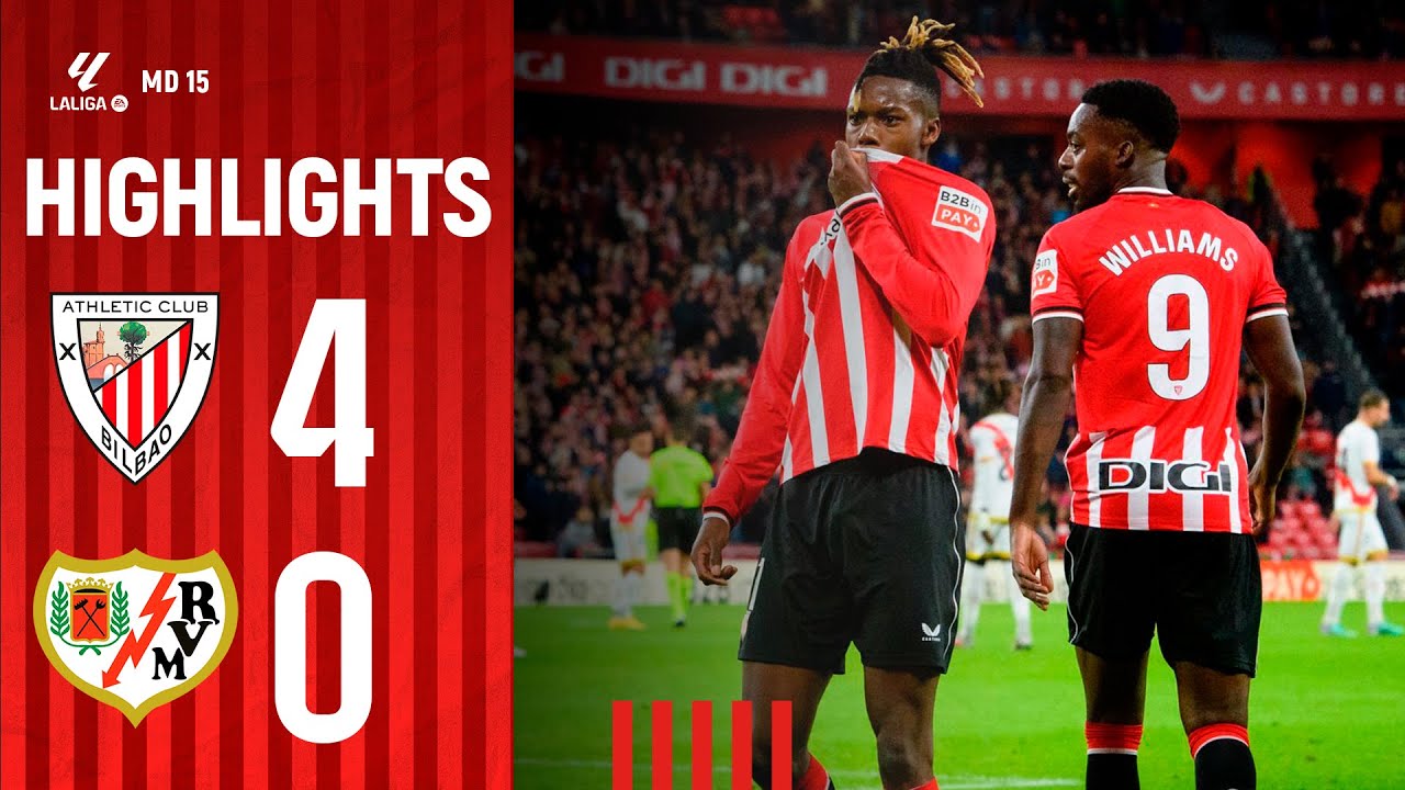 RESUMEN | Athletic Club 4-0 Rayo Vallecano | LaLiga EA Sports 2023-24 ...