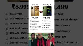 ⚡ POCO C71 vs TECHNO POP X 🚨 full compersion...