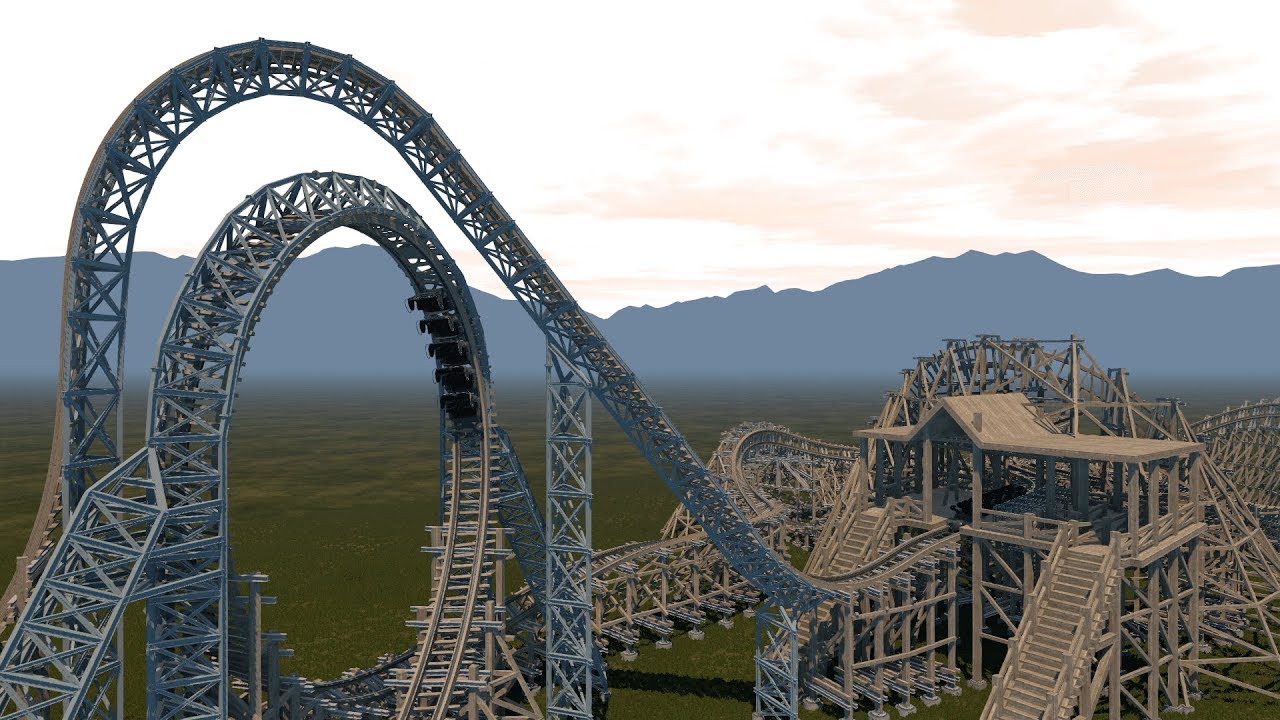 Eye Of The Storm Pov Wooden Looping Coaster Nolimits Coaster 2 Youtube