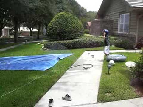 HomeMade Slip N Slide with alittle concussion..hehe