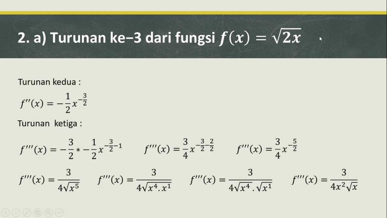 Tugas Pertemuan 12 Turunan Tingkat Tinggi Dan Turunan Fungsi Implisit