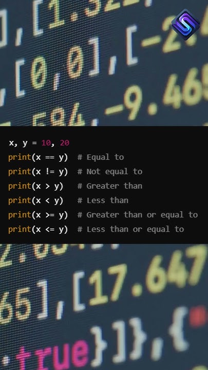 Comparison Operators in Python | Equal, Not Equal, Greater & Less Than ...