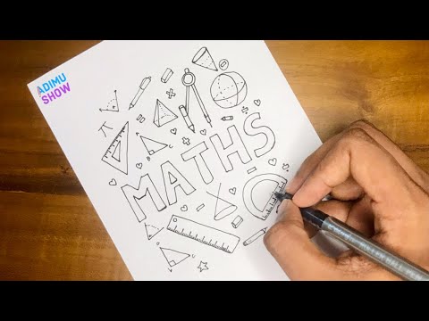 How To Draw a Cover Page for Maths project| step by step tutorial ➗➕✖➖
