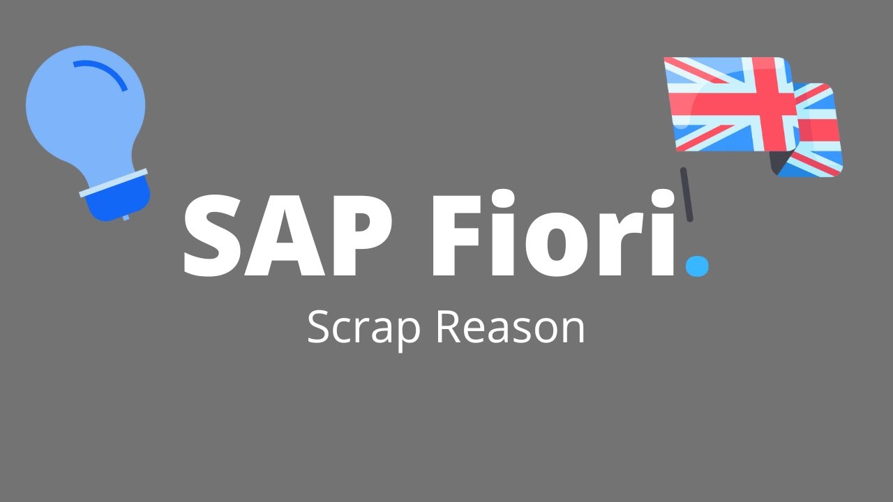 SAP Fiori : Scrap Reason - YouTube