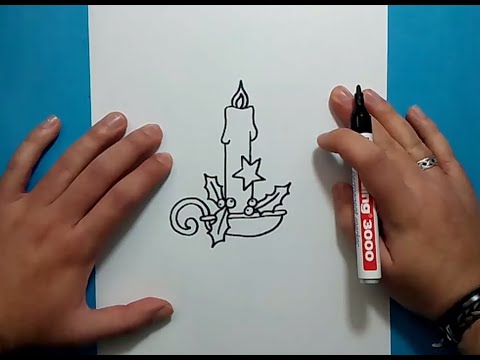 Como dibujar una vela paso a paso - PintayCrea.over-blog.com