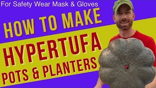 How to Make Hypertufa Pots – Beginners Start to Finished Planter  safety: wear gloves & mask