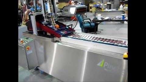 Friction Feeder for Labeling Flat Cartons with Integrated Labeler and conveyor - Pineberry