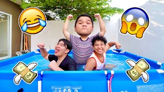 LAST TO LEAVE THE POOL WILL WIN 20,000 PESOS (CHALLENGE SA BAGONG BAHAY!!)