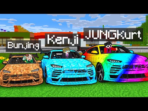 NOOB vs RICH vs OP CAR RACING Battle in Minecraft!
