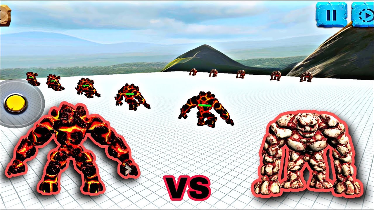 Magma Golem vs Lava Golem (5v5) | Arbs Mobile Gameplay