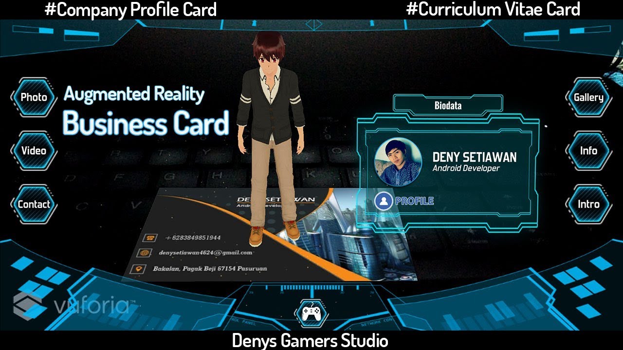 Konsep Kartu Nama atau Kartu CV Augmented Reality - YouTube