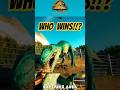 WHO WINS!? T-REX vs GIGANOTOSAURUS | Dino Thunder | 4K 60fps | Jurassic World Evolution 2 #shorts