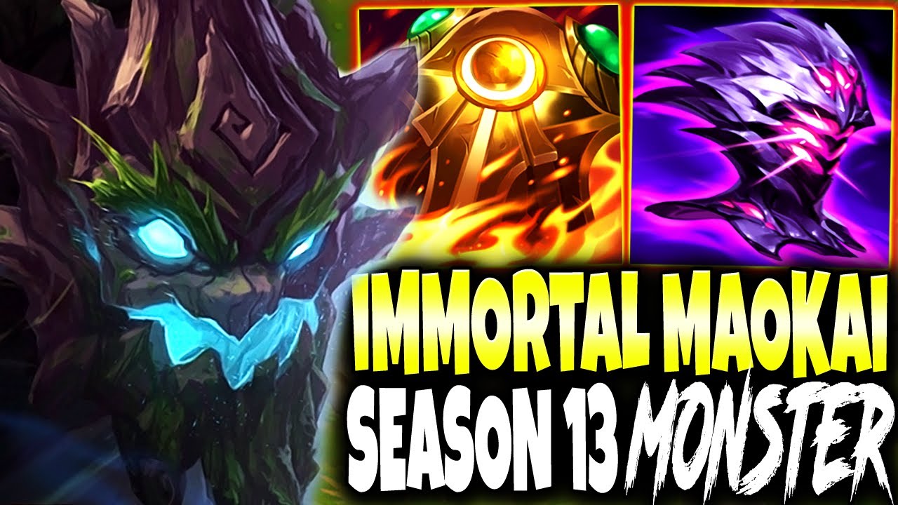 💀 Top Lane RANGE TILTED FOODS My Immortal Maokai Season 13 💀 LoL Top Maokai Gameplay YouTube