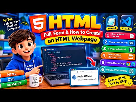 How to Create an HTML Webpage | Save & Run HTML | HTML Tutorial for Beginners 💻🌐