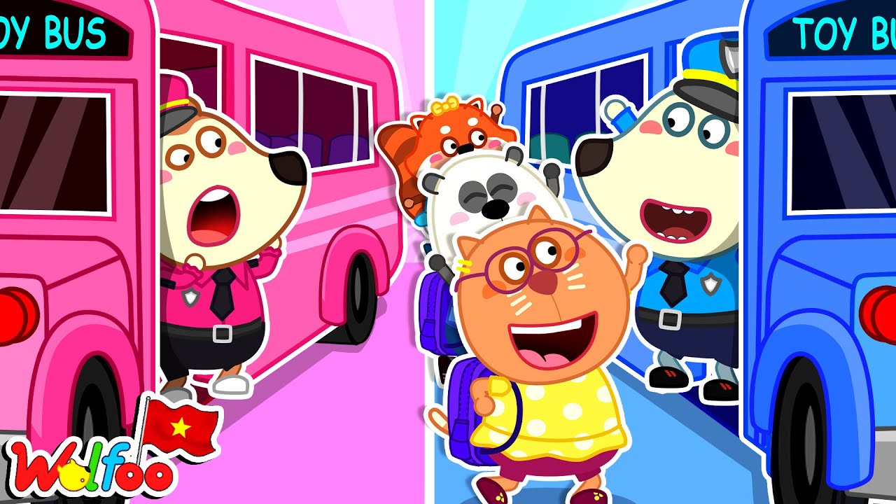 Xe Buýt Xanh Hồng 🚌💙Wolfoo và Những Người Bạn | Wolfoo Tiếng Việt