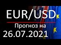 Курс доллара Eur Usd на сегодня. Прогноз форекс евро доллар на 26.07.2021. Forex. Трейдинг с нуля.