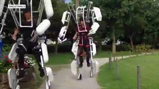 Robotic skeleton suit in action