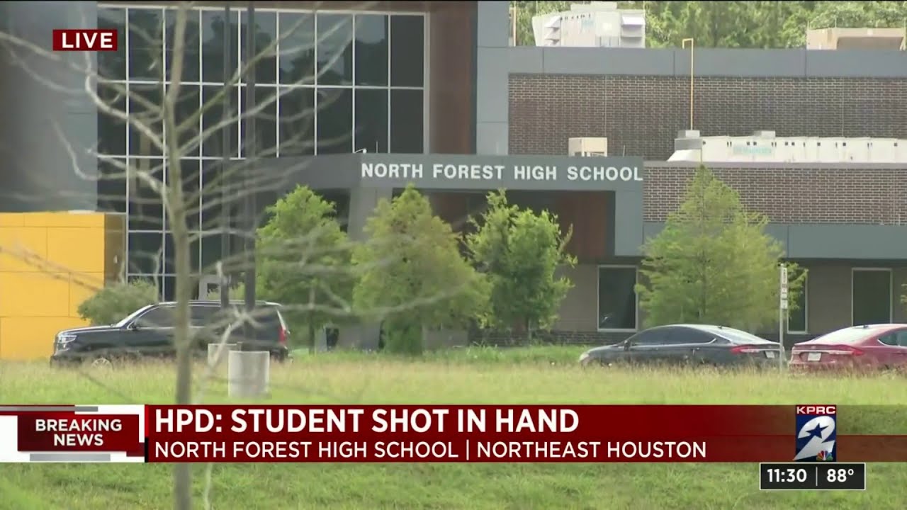 Student shot in hand at North Forest High School, police say