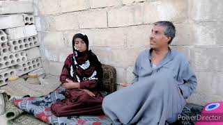 عائلة فقيرة في حي خشمان في الحسكة في سوريا الزوج مريض ضغط وقلب والزوجة مريضة كلى