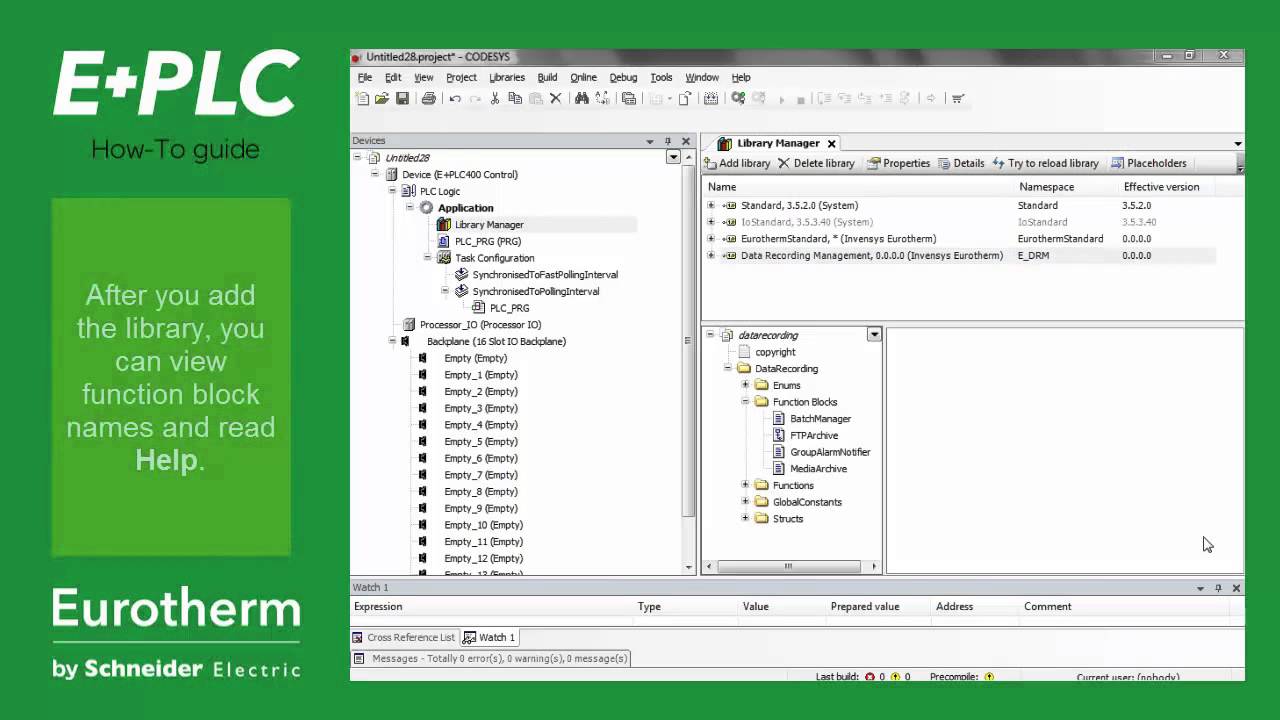 Add The Data Recording Library Eurotherm E PLC CODESYS Tutorial YouTube Add the data recording library eurotherm e plc codesys tutorial youtube