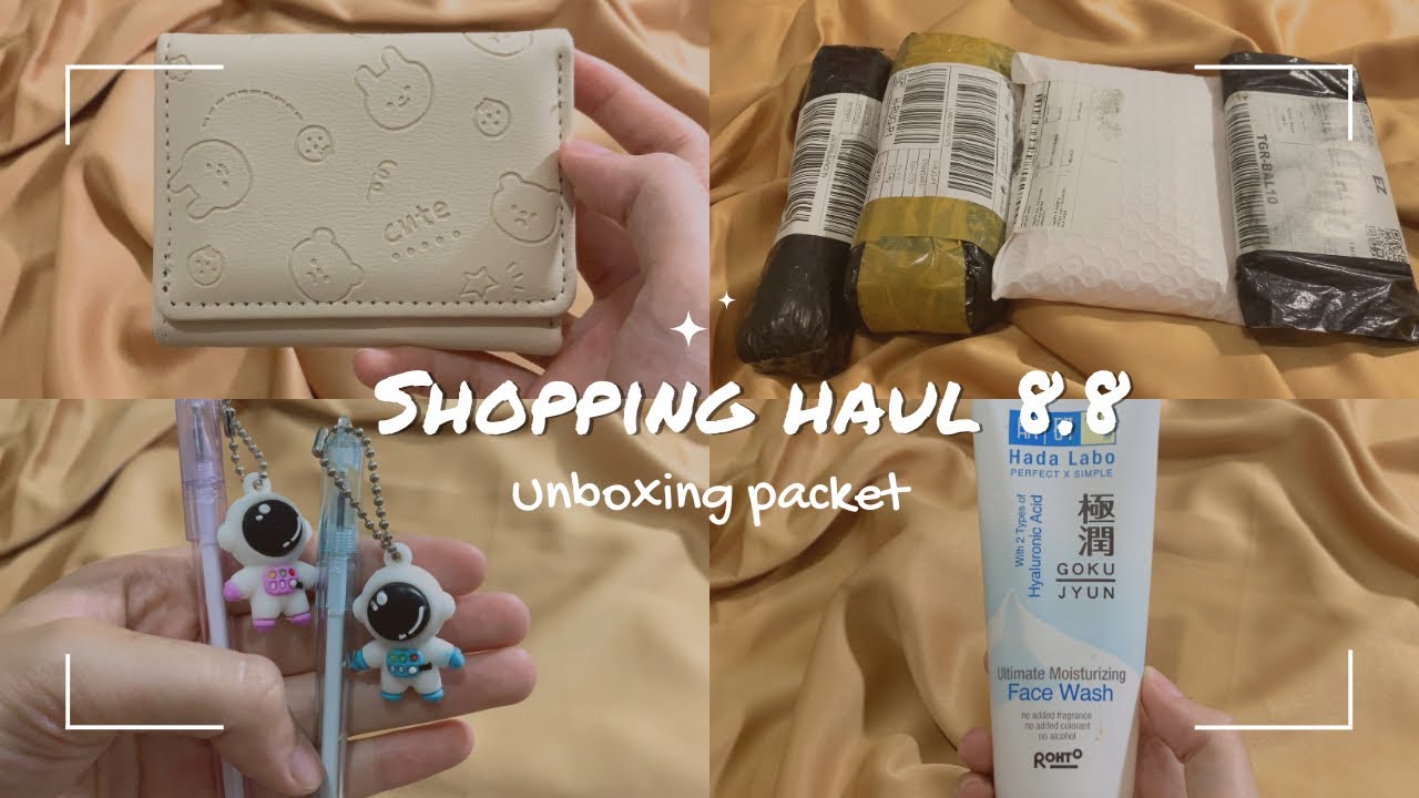 Shopping haul 8.8🪭| unboxing packet📦| unboxing time🎁 - YouTube