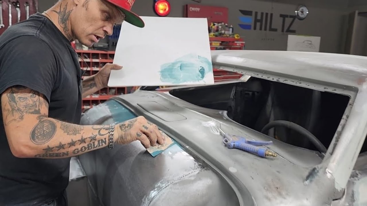 Body work applying fibreglass reinforced filler on all the welds YouTube