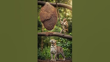 INSTANT KARMA! Leopard Attacked by a Swarm of BEES! 🐆🐒🐝😳
