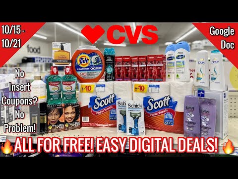 CVS Free & Cheap Coupon Deals & Haul |10/15 – 10/21| Easy Digital Money Makers! |Learn CVS Couponing