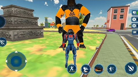 Gorilla is Attacked on Your City ! Go There And Save Your City : Mach Robot War Arena Game 2022 ,