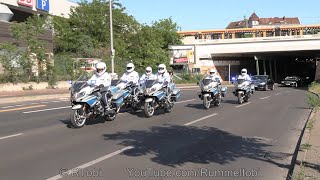 Berlin Police Escort - 9 motorcycles with white uniformed officers + 2 units [GER 5.2022]