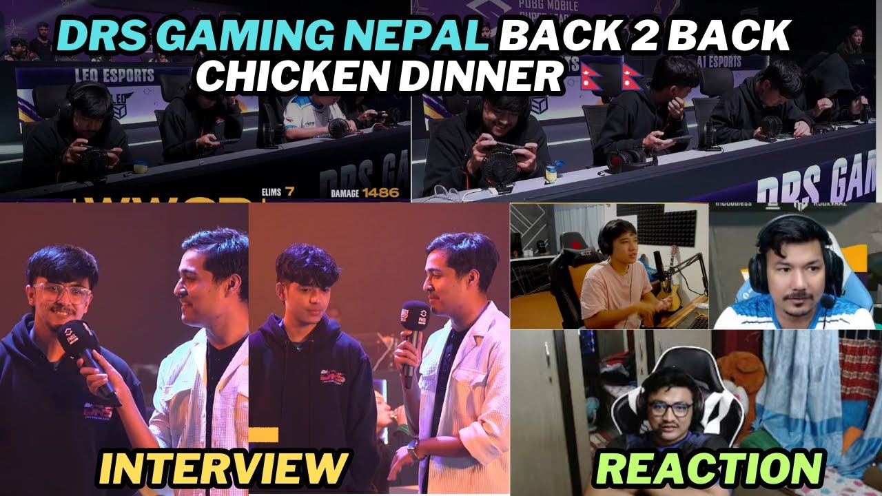 Domination!Drs Gaming Nepal Back 2 Back Chicken Dinner||Pmsl csa final||Streamers Reaction|Interview