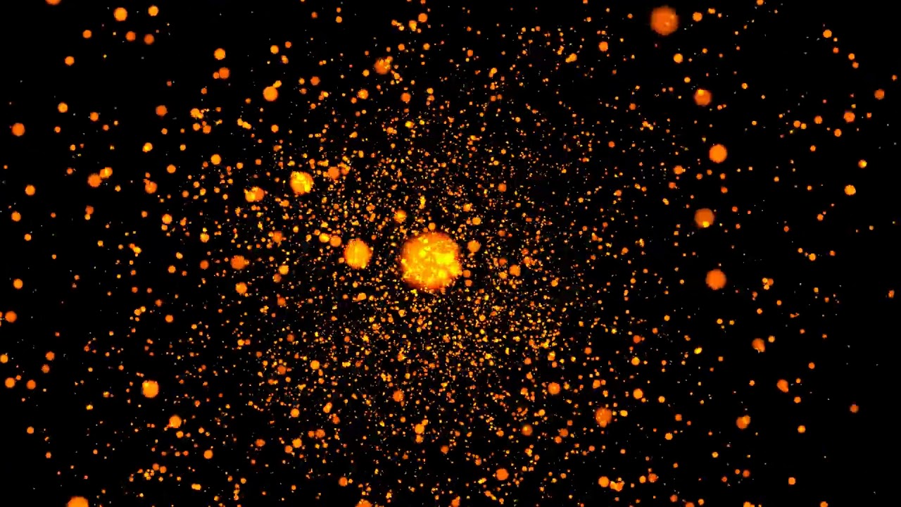 Orange particles, cool and stylish, dynamic background video YouTube