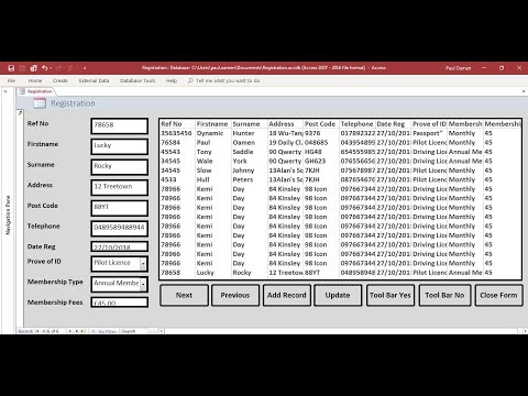 Video How to Create Registration System In MS Access - Full... - youtube