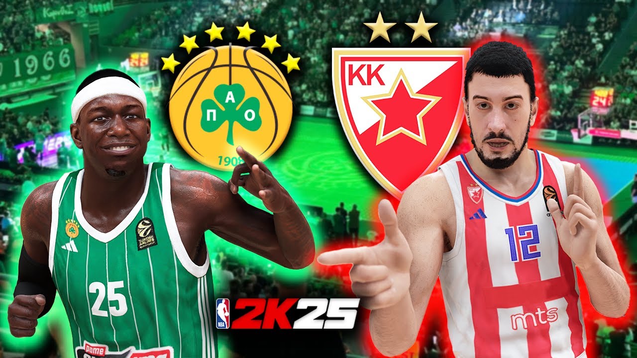 PANATHINAIKOS vs. CRVENA ZVEZDA - EUROLEAGUE - NBA 2K25 4K