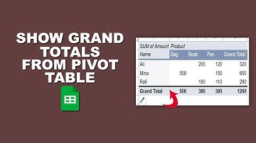 how to show grand total in pivot table google sheets